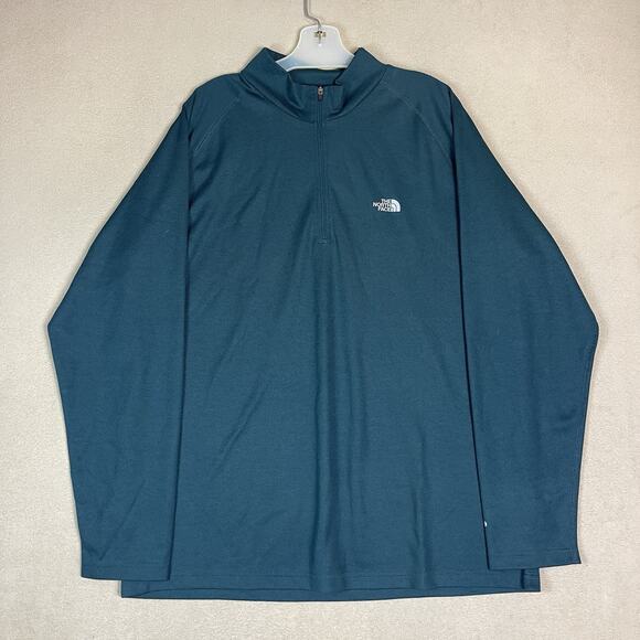 The North Face Pullover Mens XL Blue 1/4 Zip VaporVick Long Sleeve Performance - Picture 1 of 10